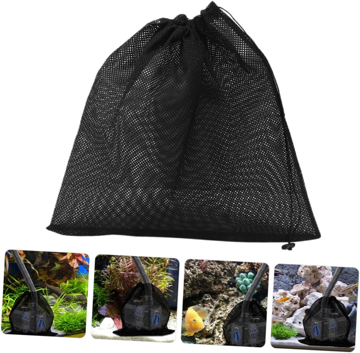 Anneome 4Pcs Large Drawstring Pump Barrier Bags Pool Vacuum Filter Mesh for Outdoor and Swimming Pool Pumps Water Protection with Easy Replacement and High Capacity Design