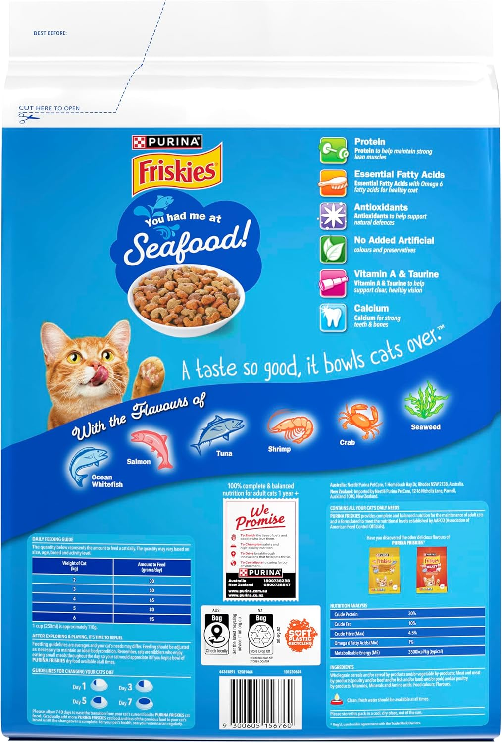 FRISKIES Adult Dry Cat Food Seafood Sensations 6Kg image number 1