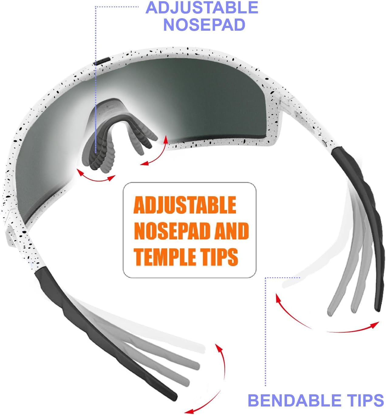 Living Out Your Qool Time Polarized Cycling Sunglasses for Women Men Golfing Running Volleyball MTB Outdoor Sports Padel image number 2