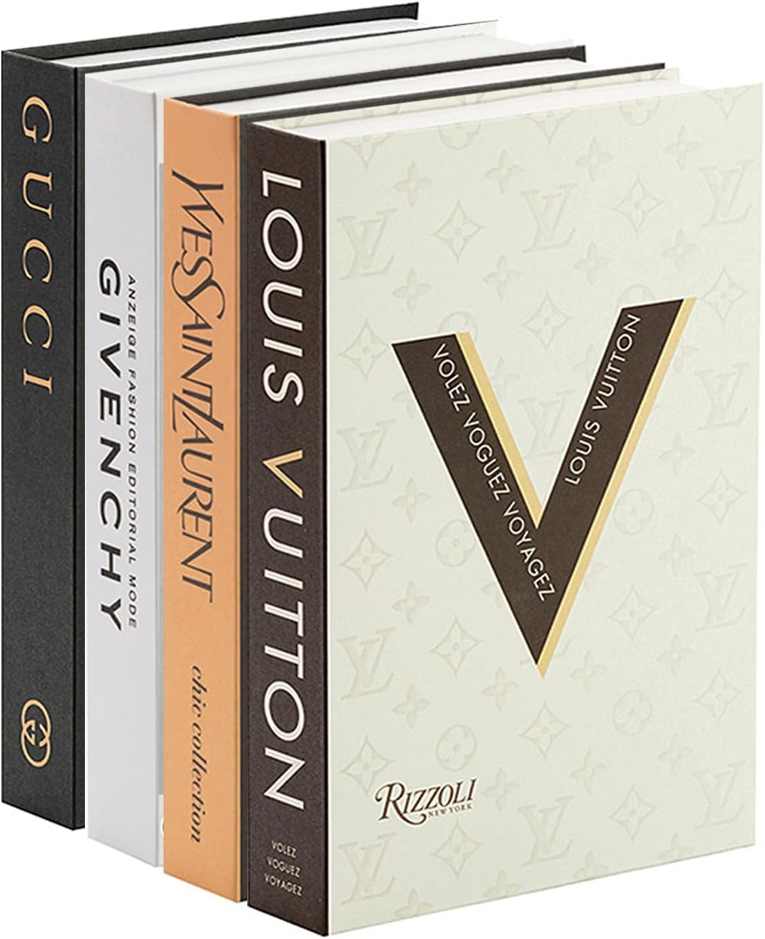 Decorative Books for Home Decor, Set of 4 Stylish Fake Book of Room Decor Aesthetic for Coffee Table Decor,Living Room, Table, Shelf, Modern Hardcover Stacked Display Books (Modern) image number 1