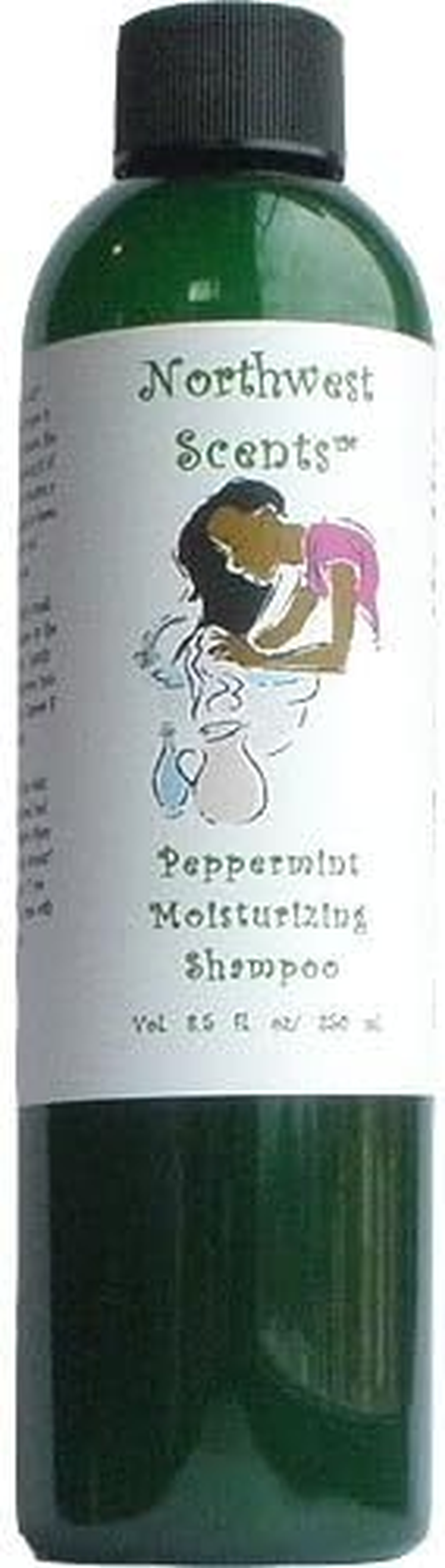 Northwest Scents Peppermint Moisturising Shampoo for Black, African American, Afro Caribbean, Dry, Coarse, and Highly Textured Hair - 250Ml Bottle