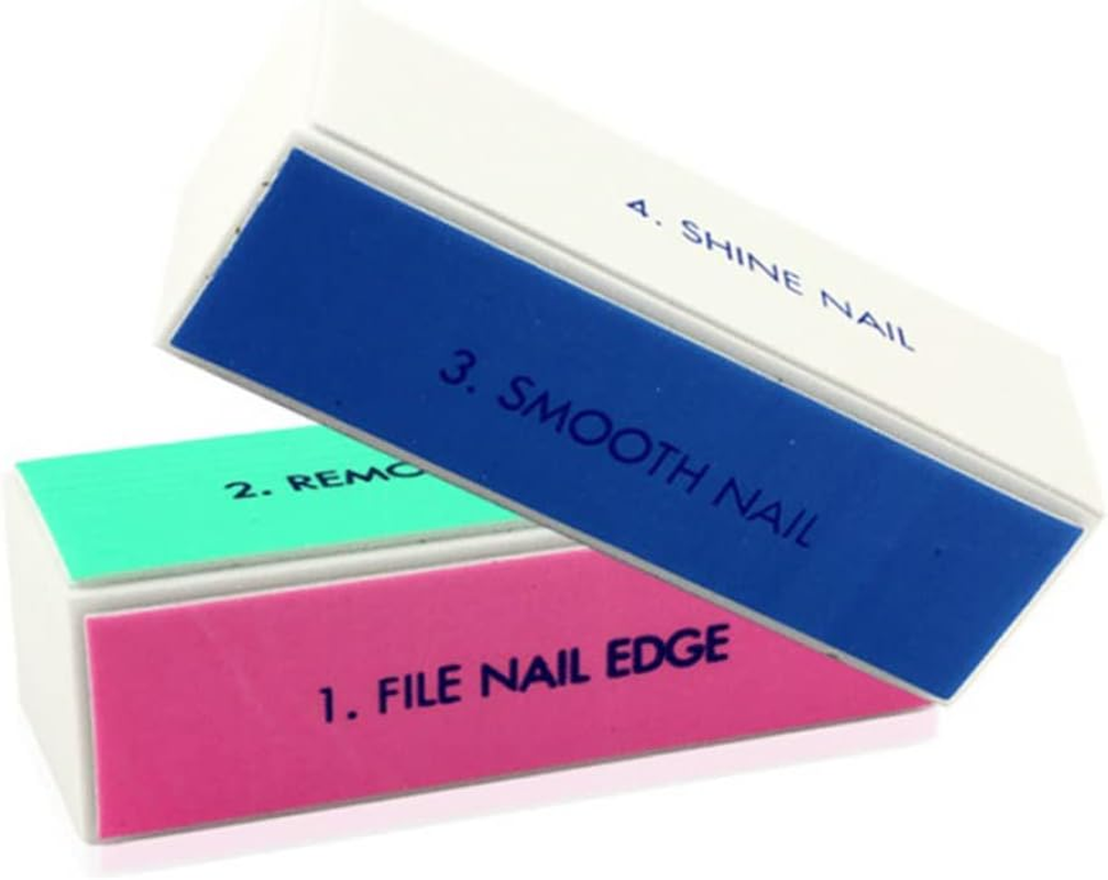 10PCS Professional Manicure Tools Kit 4 Way Nail Buffer Block Nail Buffing Sanding Files Nail Art Supplies Nail Buffer Block Sanding Block for Professional Salon or Home Use image number 5