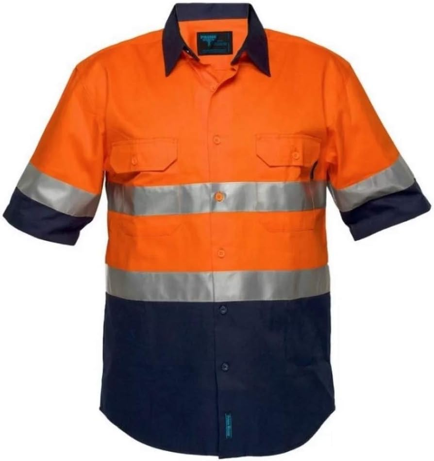 Prime Mover Mens Regular, Orange/Navy, Small
