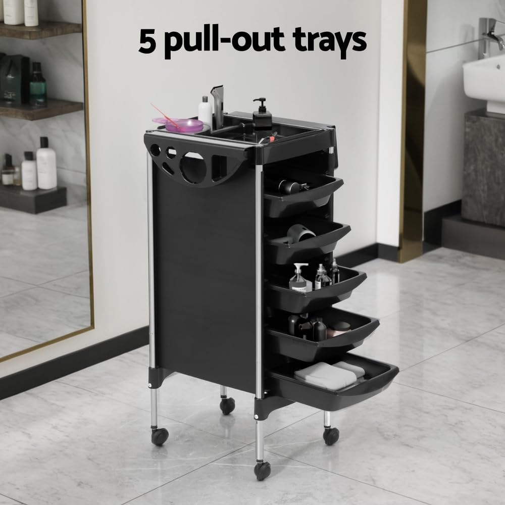 Embellir Salon Trolley Cart Spa Beauty Rolling Tray Hairdressing Storage 6 Tiers image number 3