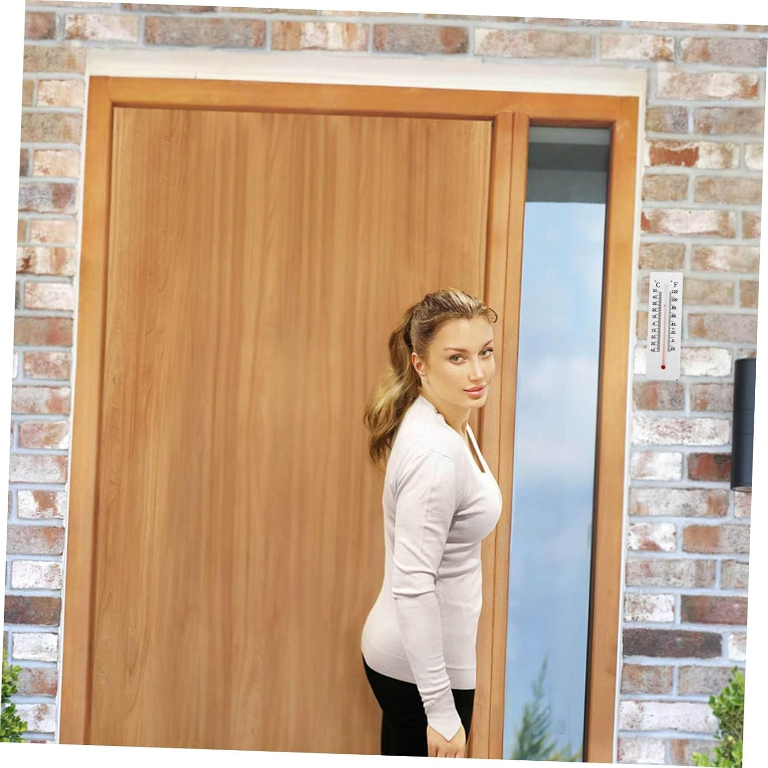 2Pcs Thermometer Key Hider Box Outdoor Wall Mountable Decorative Key Storage and Valuables Easy to Install Weather-Resistant Plastic Design image number 6