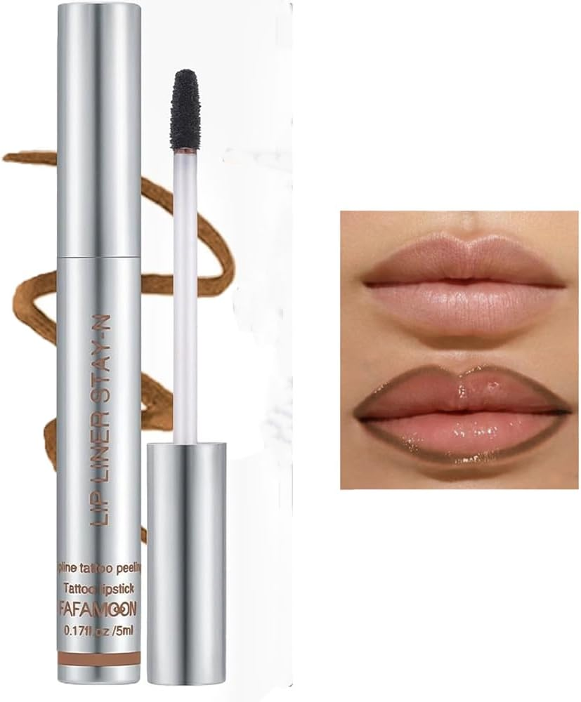 Tattoo Lip Liner Set, 3 Pieces, Peel-Off Long-Lasting, Waterproof, Matte Finish, 5 Ml, A