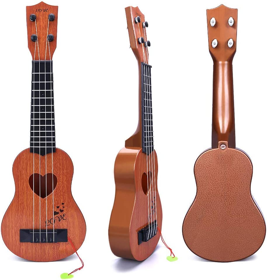Yzeril Kids Toy Classical Ukulele Guitar Musical Instrument, Brown (Red Pine) image number 5