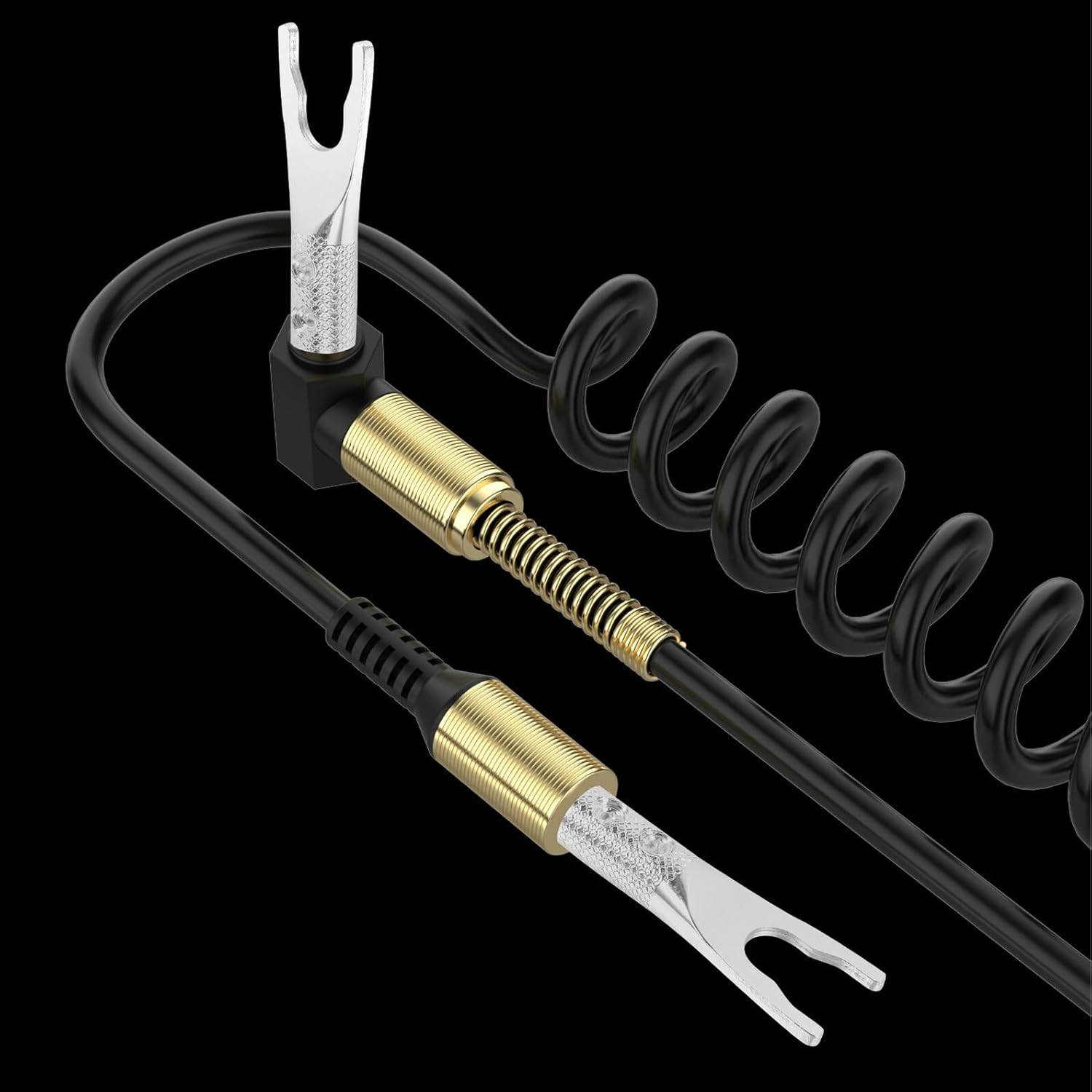 OFFIGAM Silver-Plated Speaker Cable Y Fork U-Shaped Audio Adapter Plug for Amplifiers Connector with Screw Locking Oxidation Resistant High Resolution for Home Audio and Professional Sound image number 5