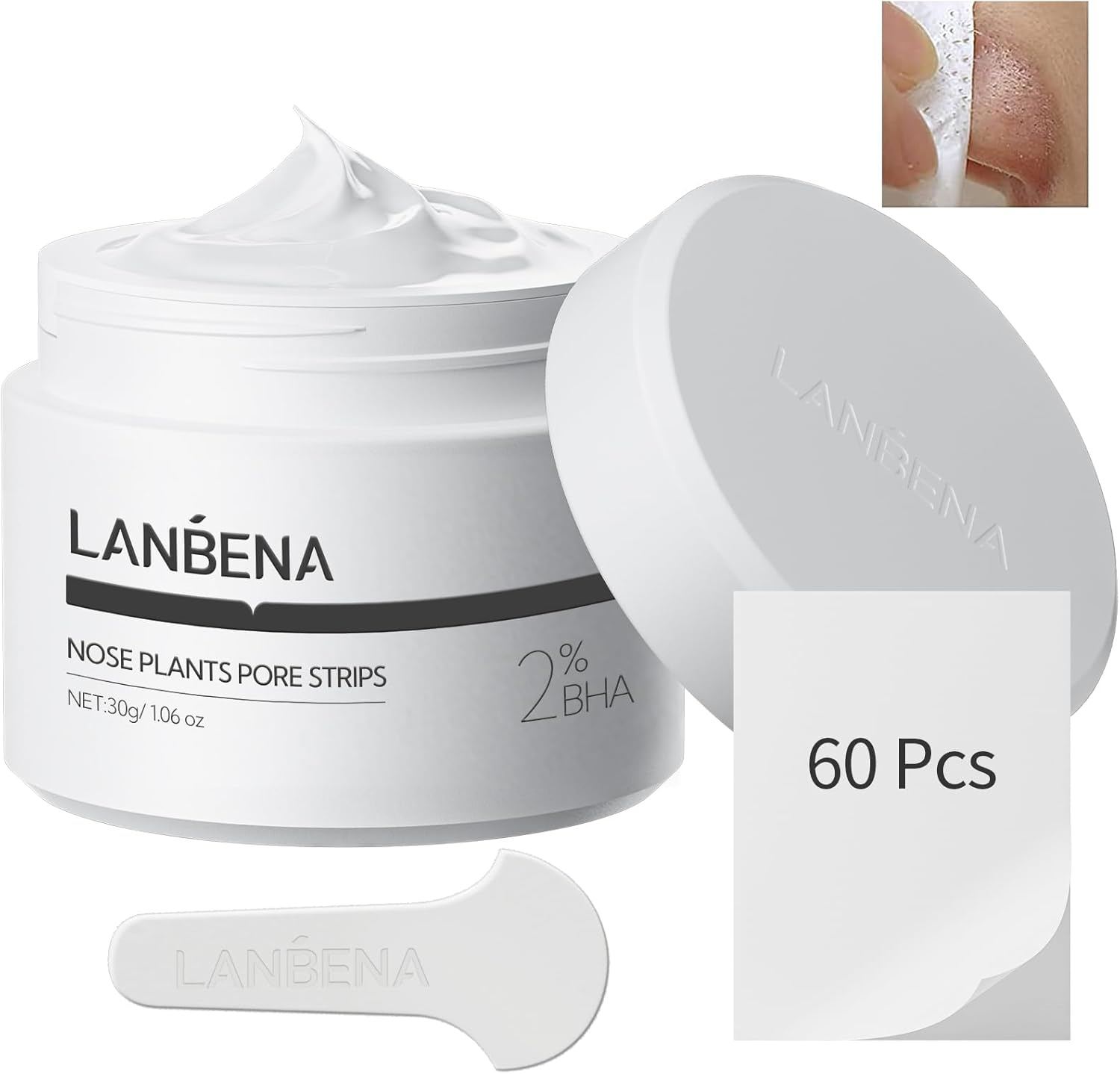 LANBENA Pore Strips, Deep Cleansing Nose Strips, Blackhead Remover for Face, Nose, Black Head Remover, 10-15 Minutes Leaving Your Skin Fresh and Clean image number 6