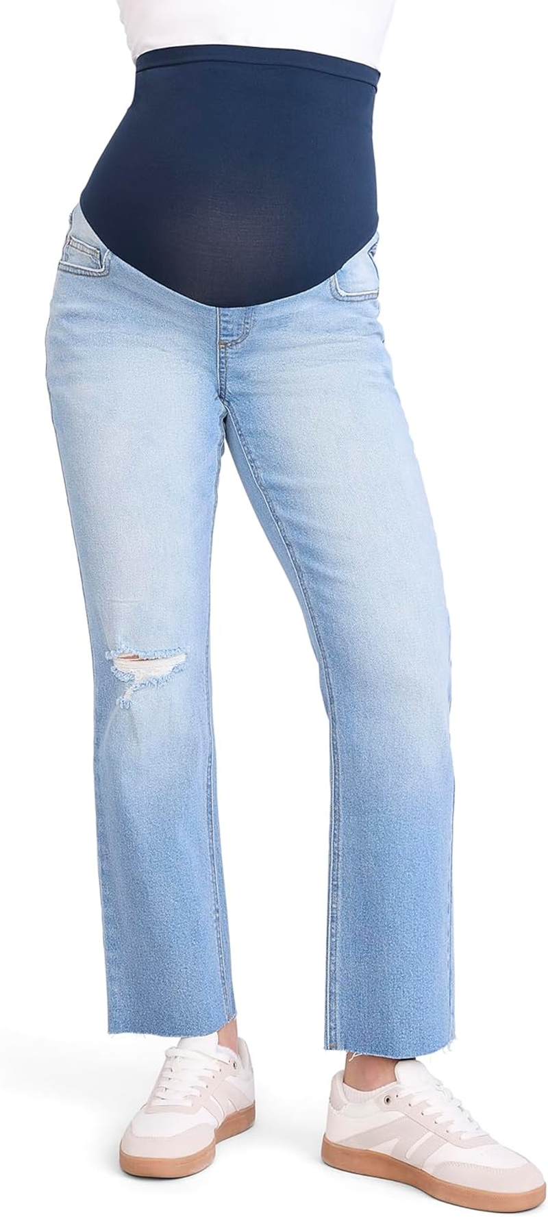 Motherhood Maternity Women'S Secret Fit over the Belly Slim Straight Leg Pregnancy Jeans image number 5