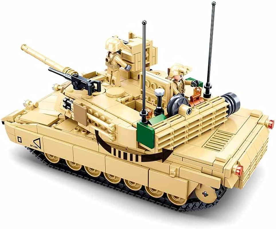 Sluban M38-B0892 Model Bricks M1A2 Sep V2 Abrams Hand Battle Tank 781Pcs, Multicolored image number 4