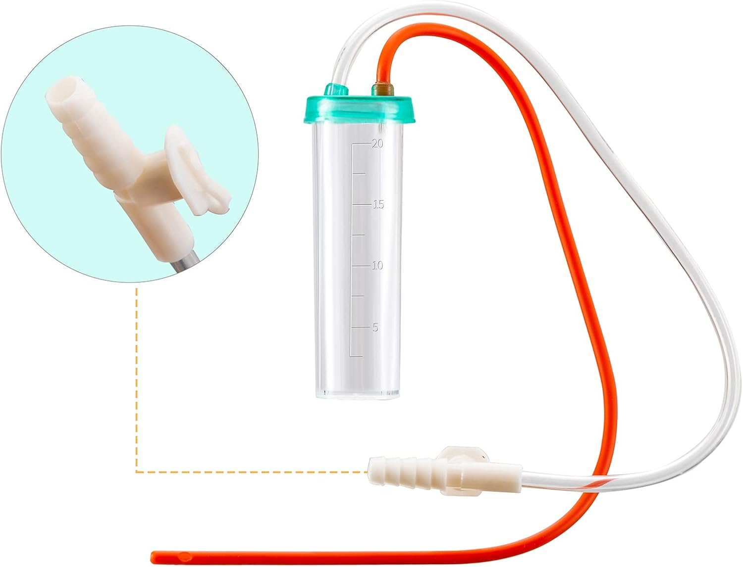 REDDOUDOU Newborn Puppy Kitten Small Animal Sterile Mucus Extractor Suction Catheter, Animal Kid Puppy Kitten Tube Feeding Kit 8 FR Red Feeding Tubes with 20Ml Syringes and Bulb Aspirator image number 1