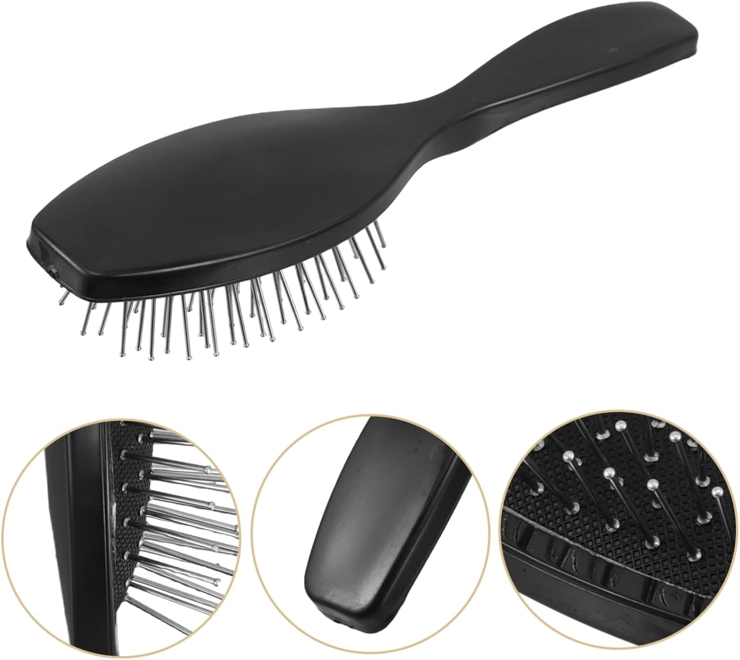 VINTORKY Professional Static Wig Brush with Steel Bristles Portable Synthetic Hair Detangling Tool for Curly and Straight Wigs image number 3