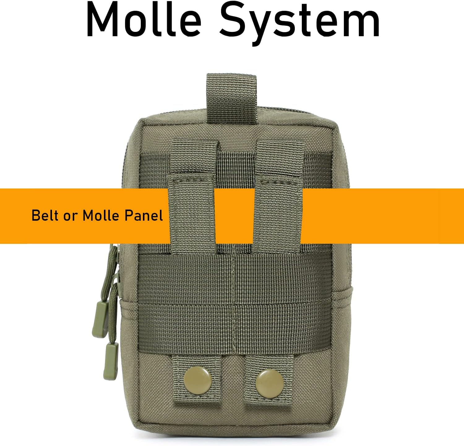 2 Pack Molle Pouches - Tactical Compact Water-Resistant EDC Pouch image number 4