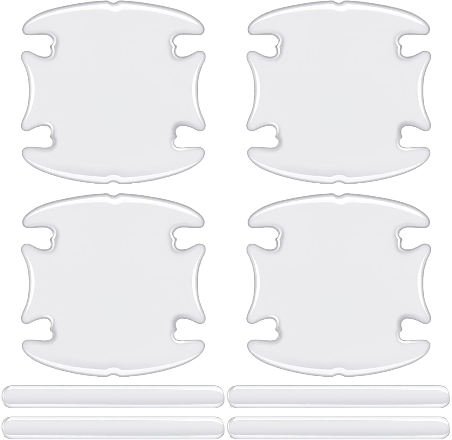 8 Pcs Invisible Car Door Handle Protectors, Transparent Waterproof PVC Cup Protector, Scratch Resistant Stickers to Shield Paint from Dents & Daily Wear for Most