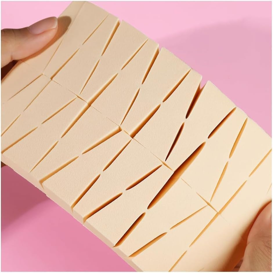 96 Pcs Mini Makeup Sponges Wedge Cosmetic Sponges for Face Curve Blending Foundation, Liquid & Powder,Soft Blending Spong for Makeup,Pink and Complexion image number 6