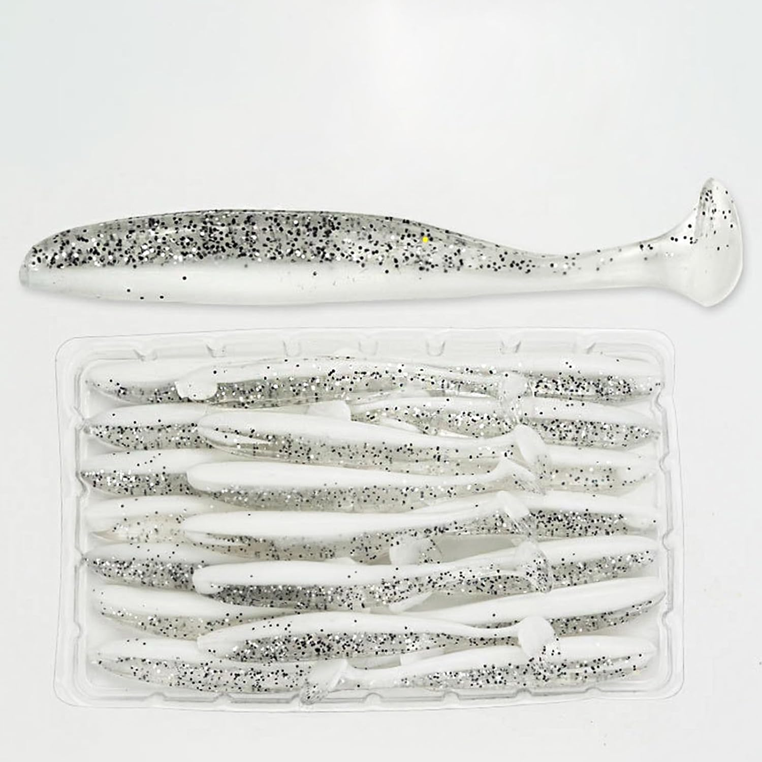 Soft Plastic Lures Bait Great for Sinker Hook Saltwater Fishing Freshwater Reef Paddle Tail Swimbait Fishing