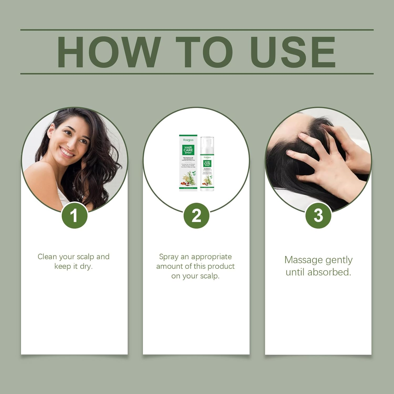 Scalp Serum-100Ml Hair Growth Serum Spray with Rosemary and Castor Oil，Hair Serum for Hair Growth for Men & Women (2 PCS)