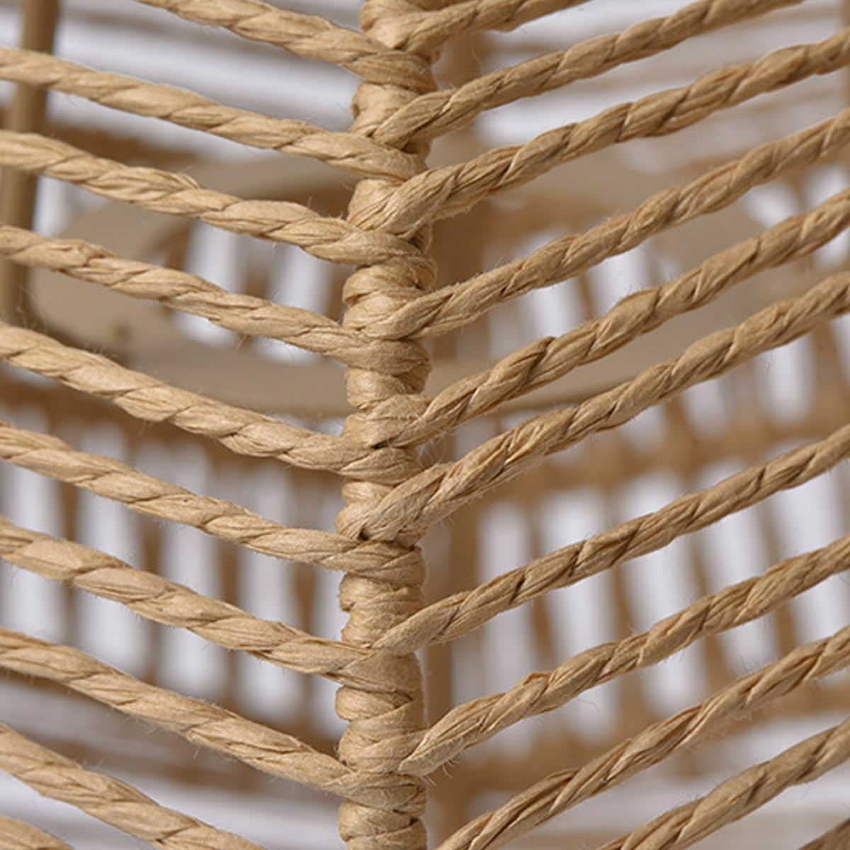 AIMALL Paper Rope Lampshade Chinese Imitation Rattan Woven Lampshade for Homestay, Restaurant, Hot Pot Shop, Creative DIY Lighting - Decorative Handmade Shade - Yellow image number 3