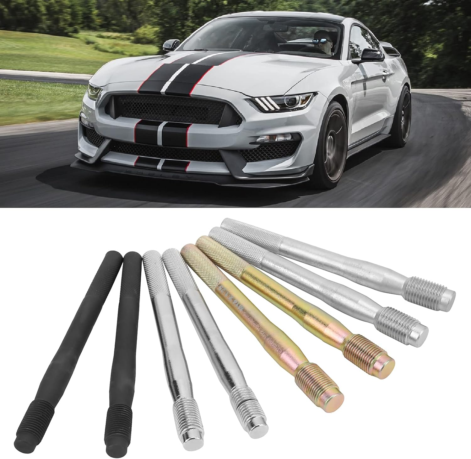 Wheel Stud Alignment Pin, 8Pcs Steel Alloy Anticorrosion Rustproof Wheel Hub Balancing Pin for Cars image number 1