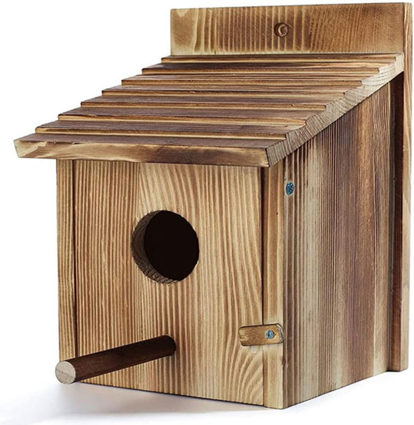 Bird House for outside with Predator Guard, Wood Bird Houses for outside with Pole, Wooden Bird House for Bluebird Cardinals, Hanging Birdhouse, Clearance Garden Country Cottages Bird House image number 3