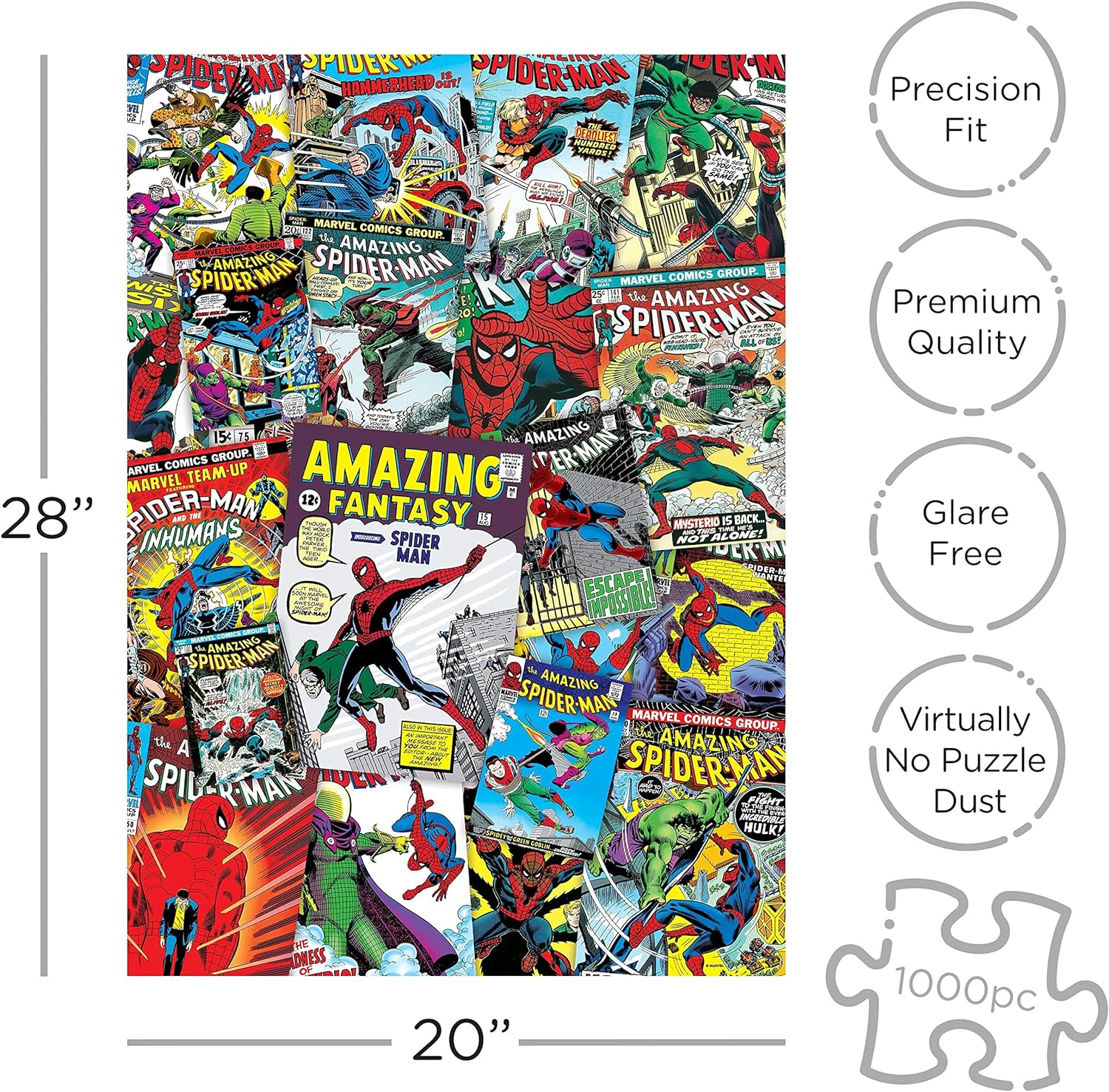 AQUARIUS 65349 Marvel Spider-Man Collage 1000 Pc Puzzle image number 6