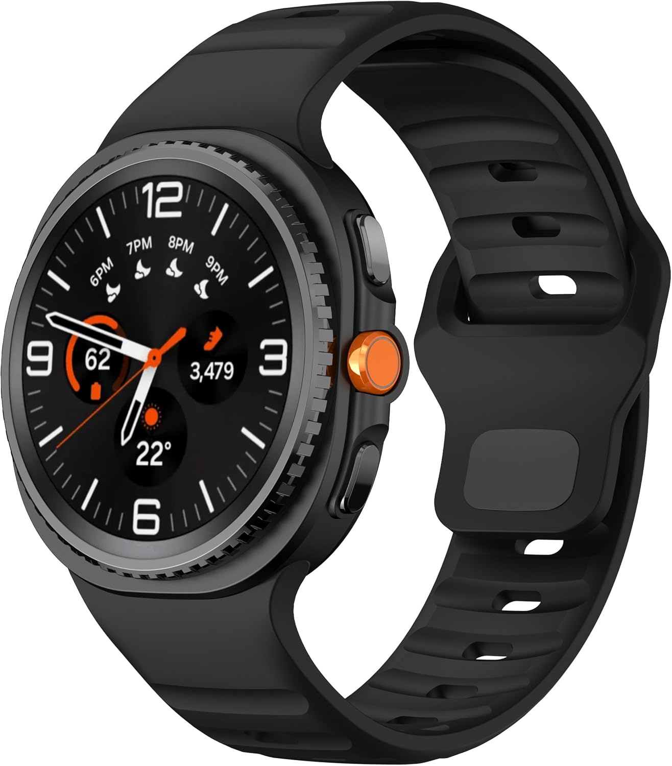 XMUXI Compatible with Samsung Galaxy Watch 8 Strap 44Mm 40Mm, Silicone Sport Breathable Bands for Galaxy Watch 8 Classic Straps 46Mm (No Watch)