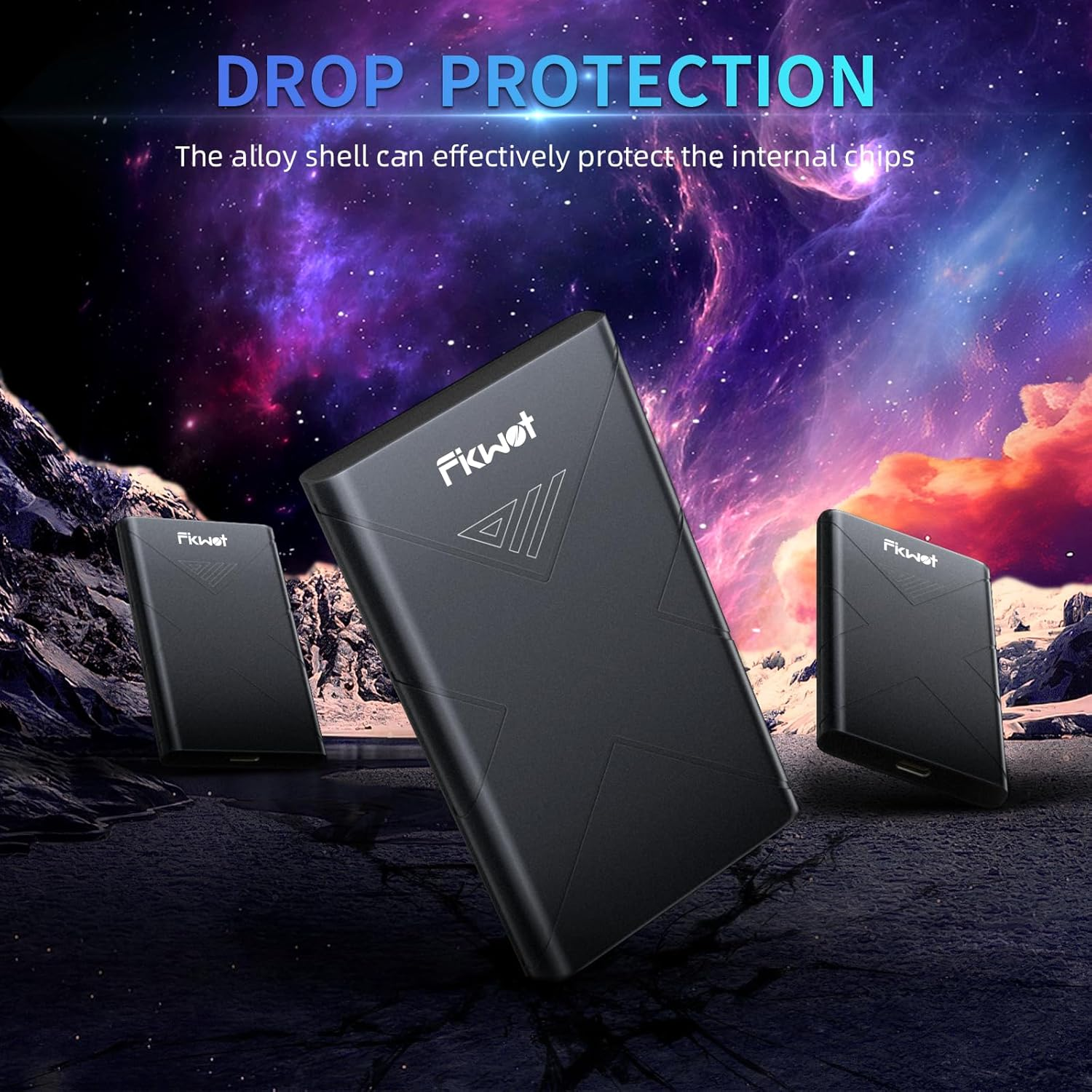 FP80 External SSD 2TB, up to 2050Mb/S, Portable SSD USB 3.2 Gen2X2 External Solid State Drives, Compatible with TV, Ps5/Ps4(Pro), Iphone 15/16, Android, Xbox, Mac & Windows and Other Devices image number 5