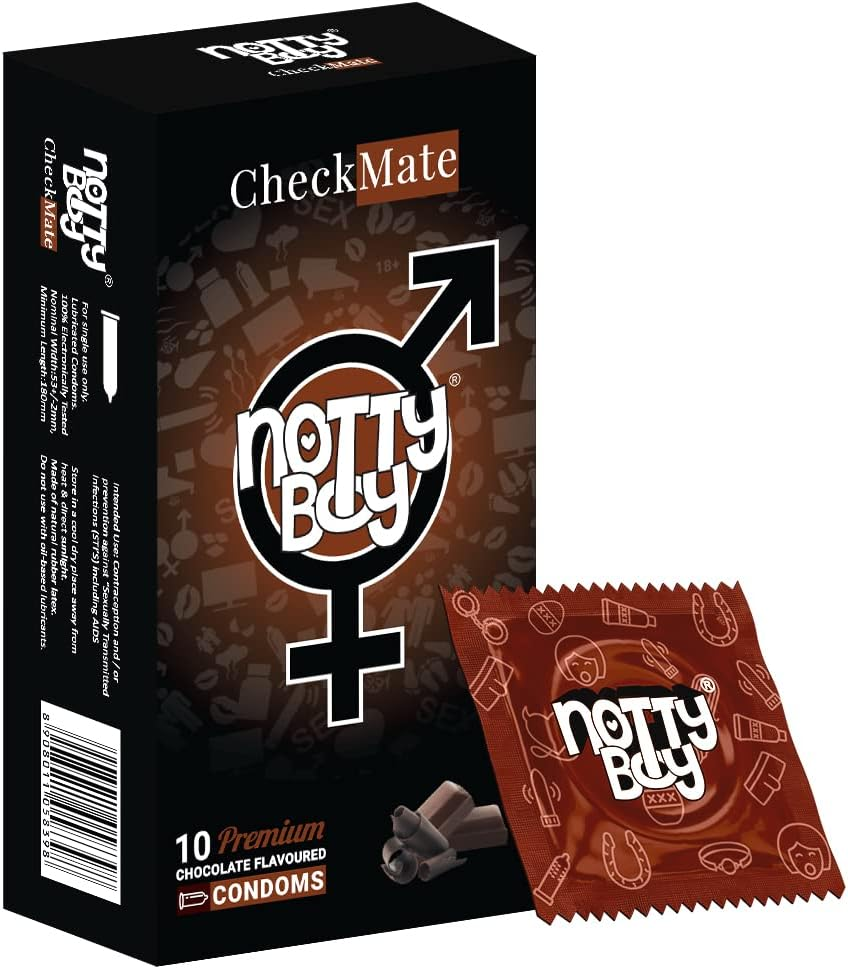Notty Boy Chocolate Flavoured Condoms​ - 10 Count image number 1