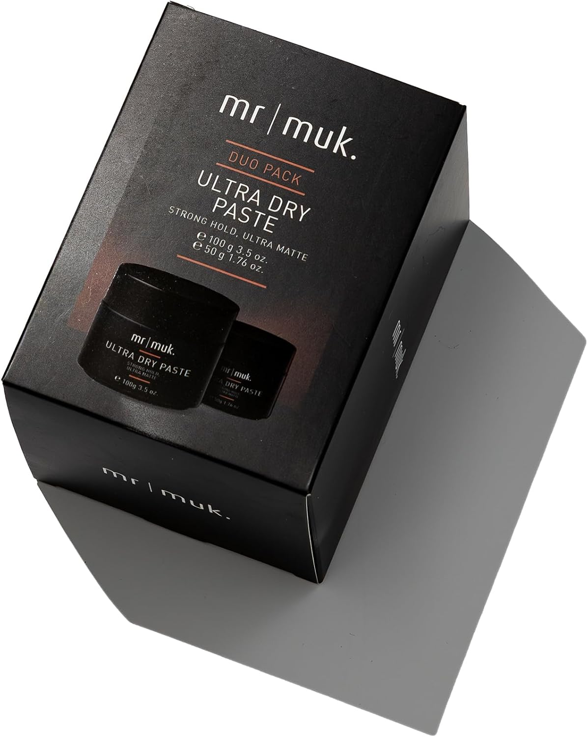 Mr Muk Ultra Dry Paste Duo Pack &ndash; 1 X 100G Full Size + 1 X 50G Travel Strong Hold Hair Styling Paste &ndash; Ultra Matte Finish, Volumising Texture, Water Soluble, Non-Greasy Styling for Men image number 6