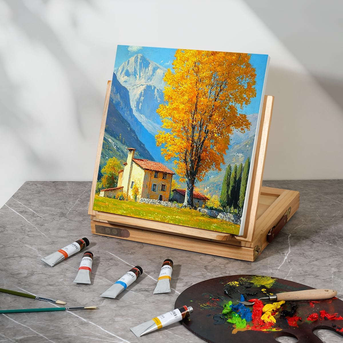 LIGHTWISH Oil Paint,24 X 20 Ml / 0.67 Oz, Vibrant Colors, Non-Toxic Oil Paints for Adult Beginners Professional Canvas Painting image number 5