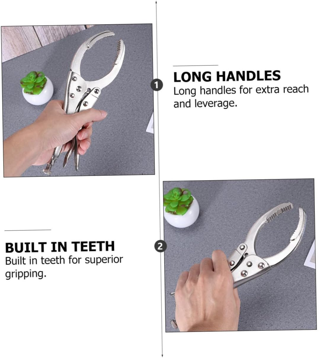 Angoily 2Pcs Locking Grip Oil Filter Wrench Tool for Easy Removal and Vise Holding Construction Ergonomic Design for Mechanics and Use image number 1