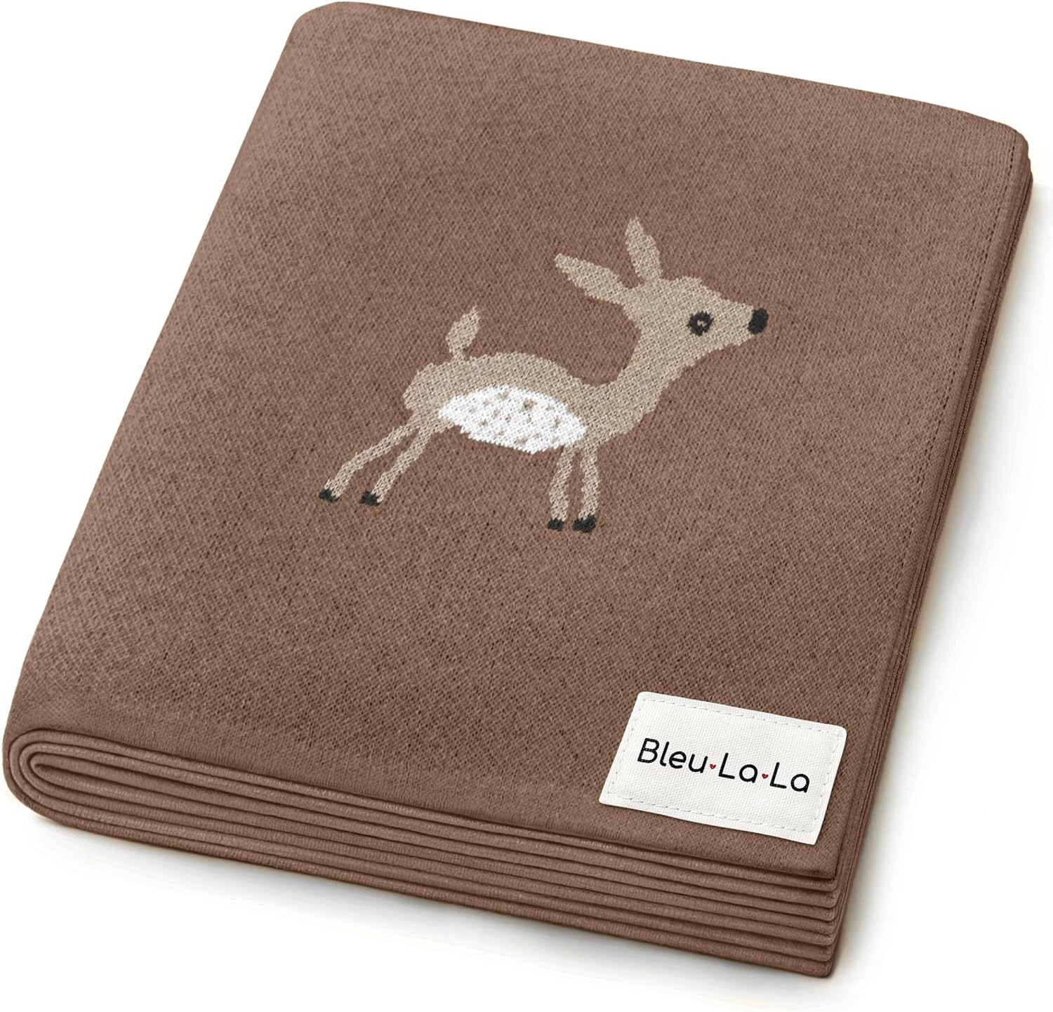 Baby Swaddle Blanket - 100% Luxury Cotton Knit Soft Cozy Lightweight Unisex Receiving Swaddle Crib Stroller Quilt Blanket for Shower Gift Registry for Newborns Infants Toddlers (Sheep - Khaki)