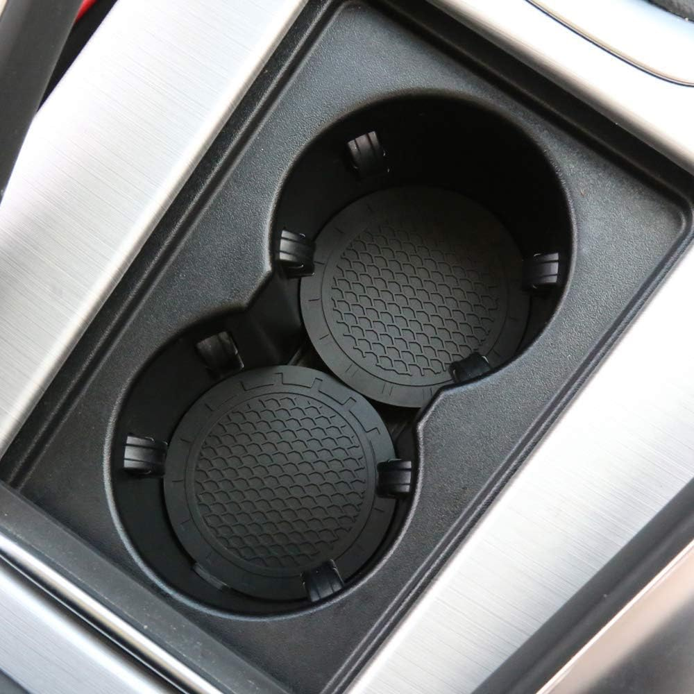 Car Cup Holder Coaster Car Accessories Recessed Silicone Non-Slip Drink Coaster 2.76 Inch 2 Pieces image number 6