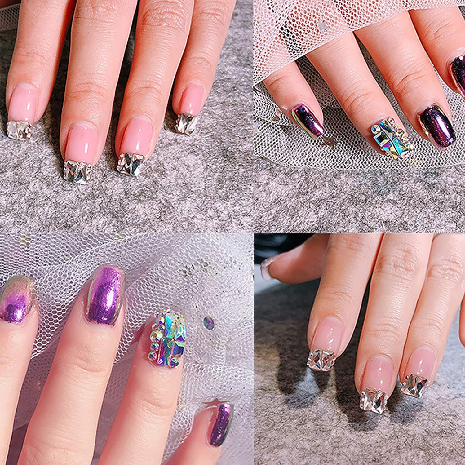 50 Grains Nail Art Rhinestone Flat-Back Rhinestone Transparent Love Shape Super Flash Nail Decoration DIY New image number 1