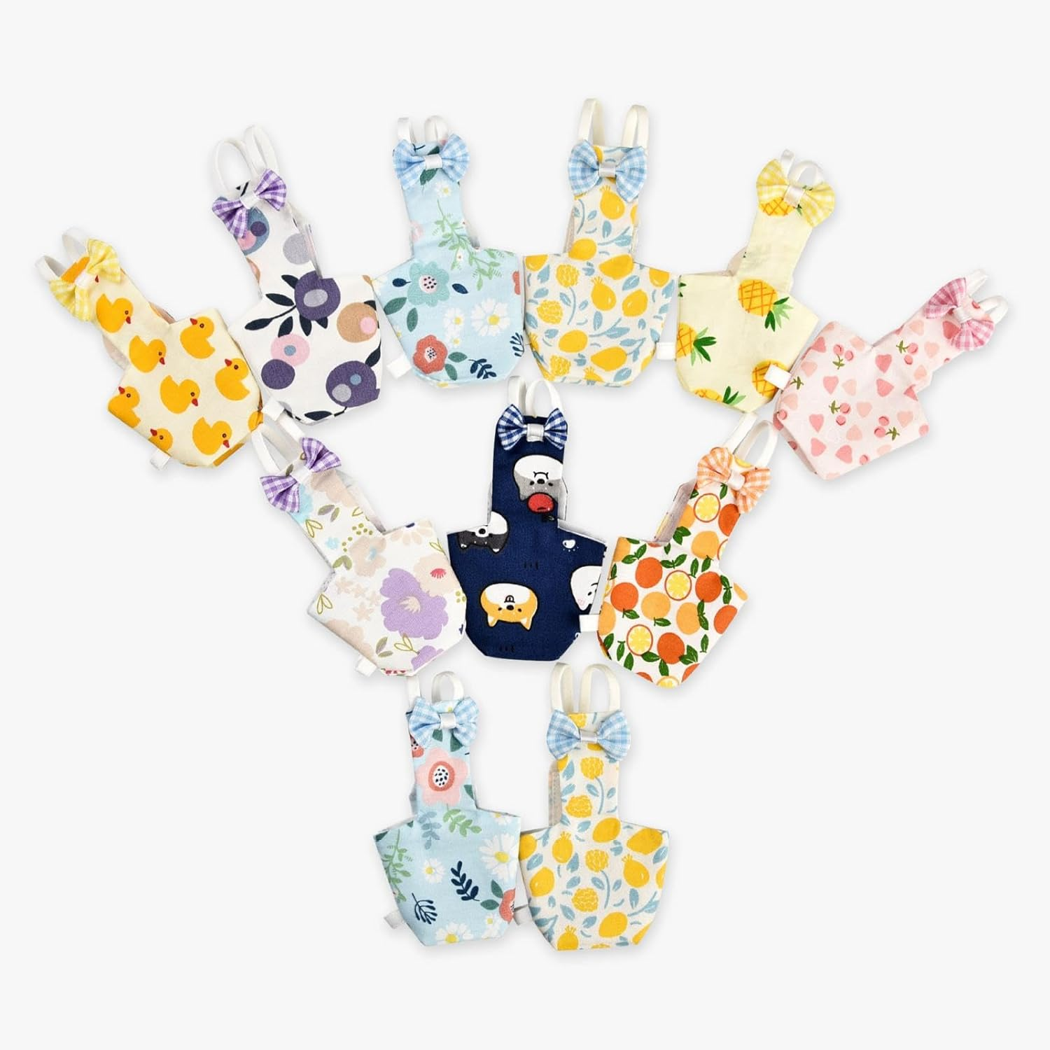 2PCS Bird Diapers Parrot Nappy Reusable Baby Duck Diapers Duck Harness Parrot Pee Mat Macaw Bird Nappy for Peony Xuan Feng Budgies image number 3