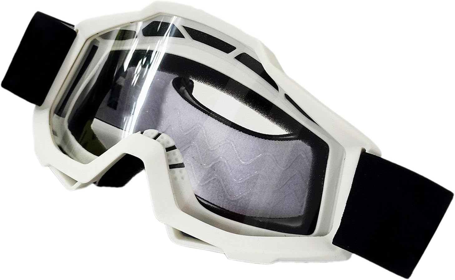 Helmet Goggles, Non-Slip Eyewear for Riders, Dirtbike Goggles Anti-Fog ATV Goggles Sponge Padding Dustproof Eyewear for Adults Outdoor Activities