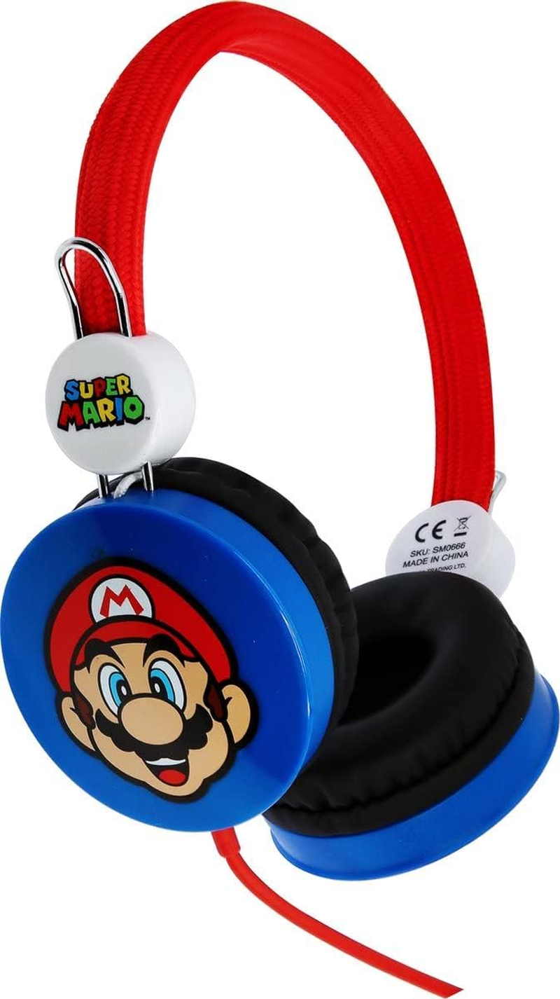 OTL Technologies Super Mario SM0666 Stereo Headset for Children with Volume Control (Max 85 DB) and Adjustable Headband, Blue, Unica image number 3