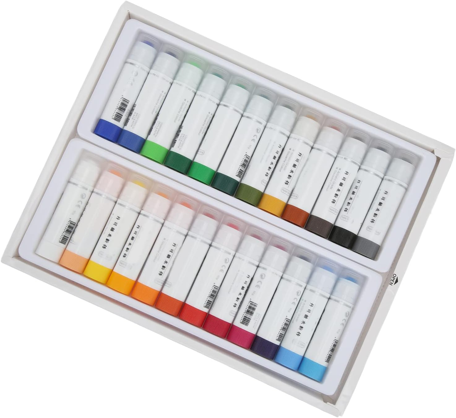 Paint Sticks Painting Gouache Stick 24 Colors Artwork Craft Sticks image number 3