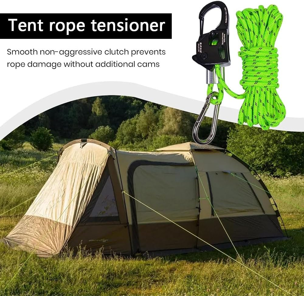 Universal Tent Rope Tensioner Set &ndash; 6Mm X 5M Reflective Cord with Aluminum Alloy Self-Locking Adjuster, Snap Buckle, Stainless Steel Hook & Cord Loop &ndash; Camping Guy Line Kit for Tents, Tarps & Outdoors image number 5