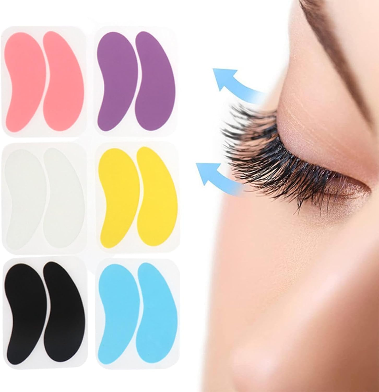 Amagogo Lash Extension under Eye Pads Reusable Professional Eye Patches Silicone for Lift Tool, Eyelash Tinting, Lash Extension Supplies, Black - Blue image number 3