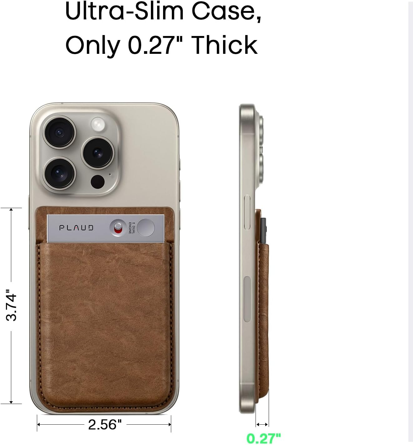 Voice Recorder Carrying Case for Plaud Note Compatible with Plaud Note AI Audio Recorder Portable Protective Case Brown image number 5