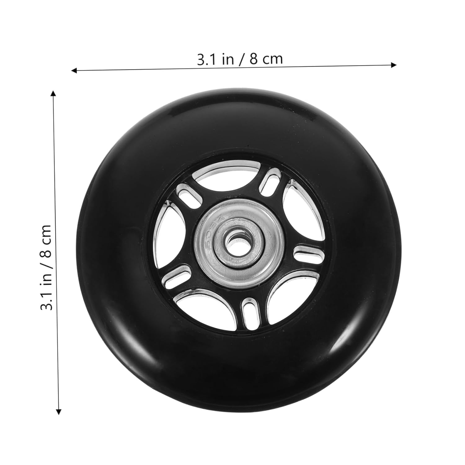 CIYODO Luggage Suitcase Replacement Rubber Swivel Wheels Set 80X6X24Mm with Detachable Casters &ndash; Travel Trolley Wheel Repair Kit for Smooth Rolling image number 3
