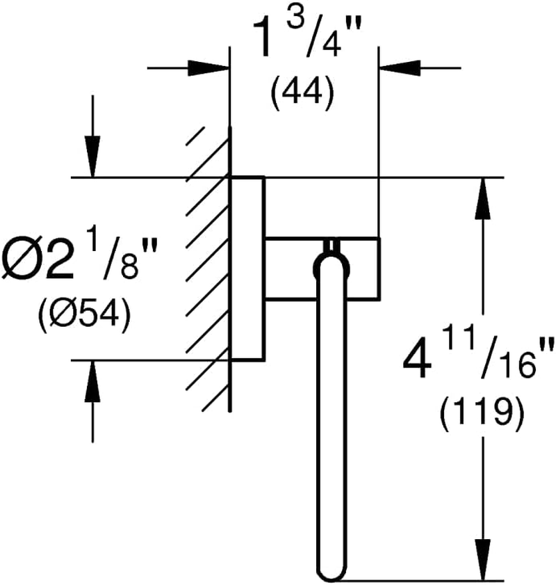 GROHE 41200000 Start Accessories Toilet Roll Holder, Chrome - Chrome image number 2