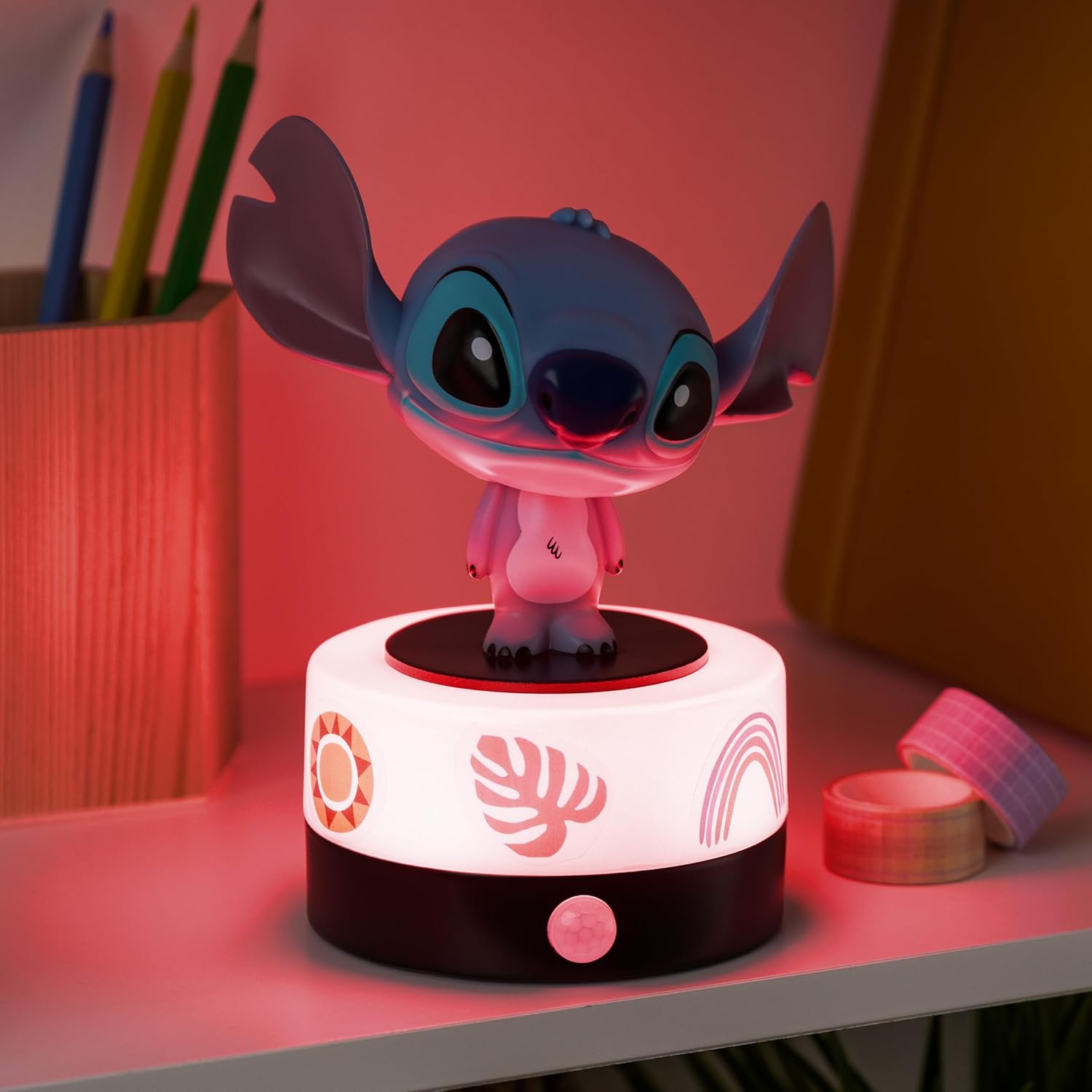 Paladone Disney Stitch Motion Sensor Room Guard and Night Light, Officially Licensed LED Lamp and Security Alarm for Kids Bedrooms, Teenagers, Home, Gift Idea image number 1