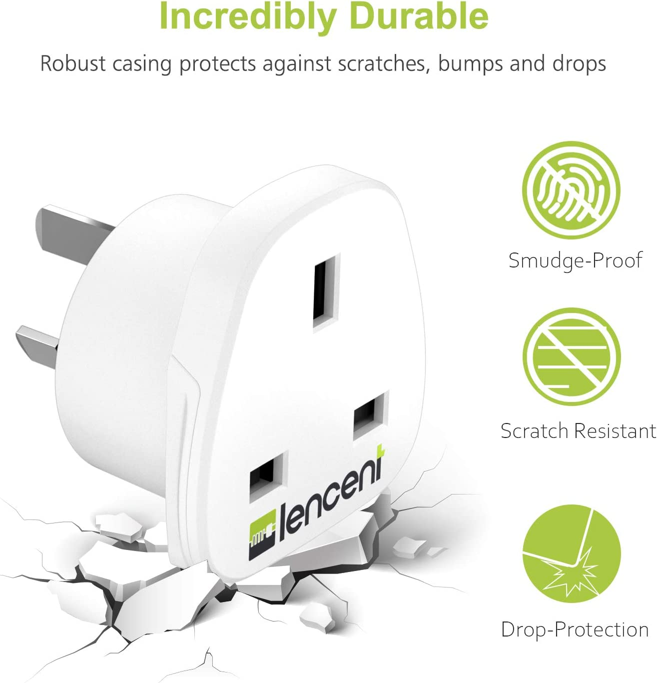 LENCENT 2X UK to Australia China Plug Adapter, Grounded Australian Travel Adapter for Australia New Zealand China Fiji Argentina and More (Type I) image number 4