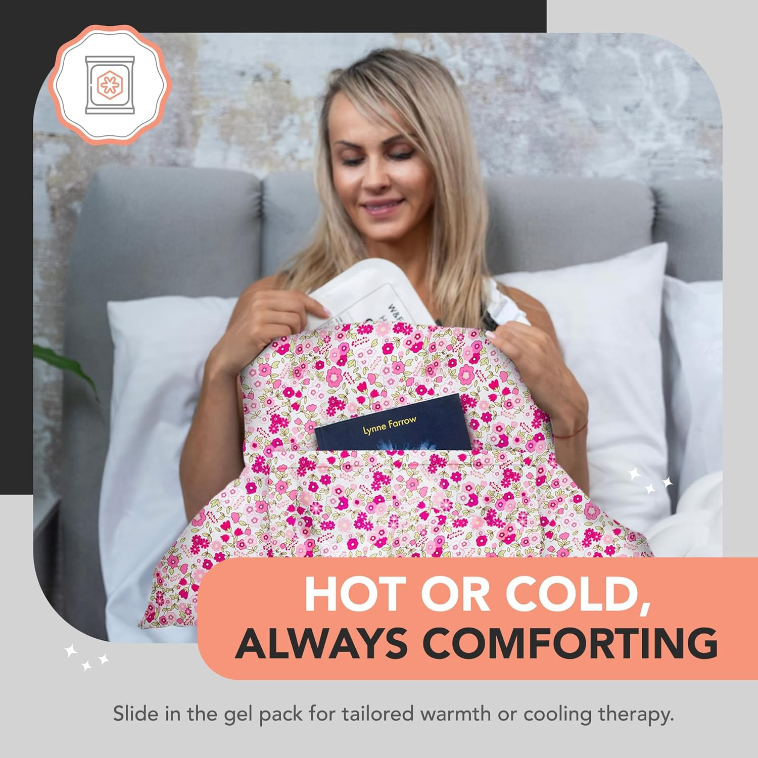 Hysterectomy Pillow for Abdominal Surgery, C Section Pillows, Post Hysterectomy Recovery Must Haves, Recovery Gifts Products, after Surgeries Tummy Tuck Pillow, Heart Surgery Pillows - Pink Flower image number 5