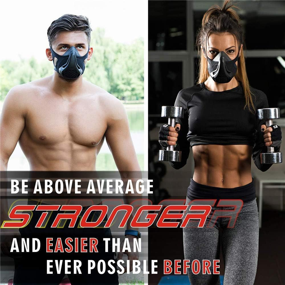 LQLXLY High Altitude Training Mask, 24 Breathing Resistance Levels, Black, Ultimate Fitness Cardio Workout Equipment image number 2