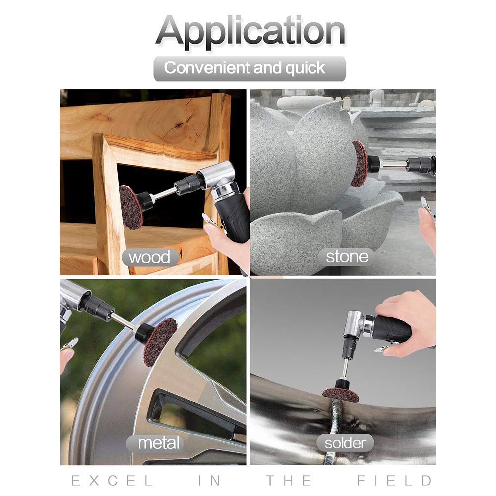 NYNM 60 Pcs Sanding Discs Set, 2 Inch Quick Change Sanding Discs with 1/4" Holders, Die Grinder Accessories Surface Conditioning Burr Rust Paint Removal image number 6