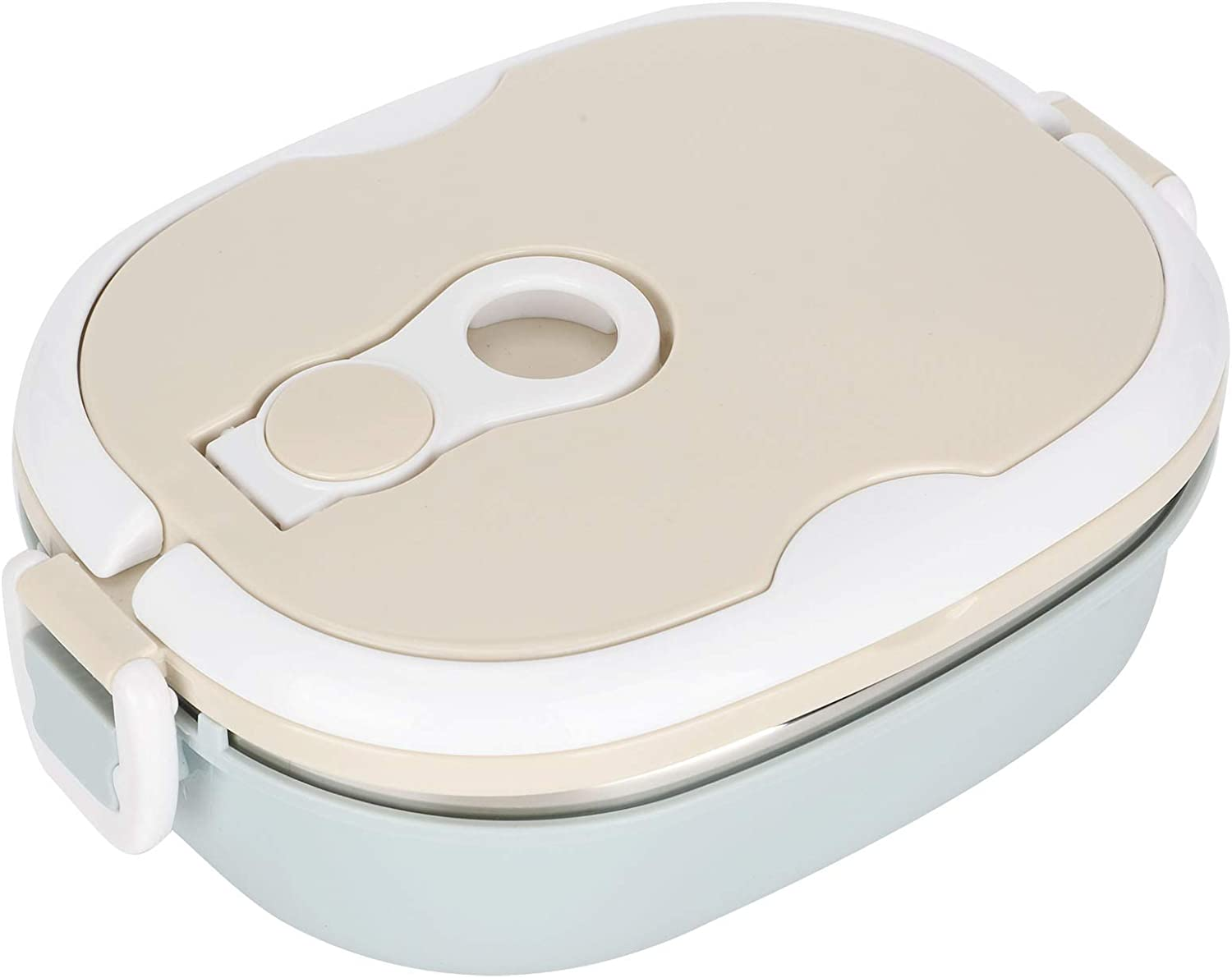 Lunch Box 900Ml, 1 Layer Thermal Insulated Hot Food Lunch Containers Portable 304 Stainless Steel Bento Lunch Box Cold and Hot Food Storage for School Office Outdoor Travel (Monolayer) image number 1